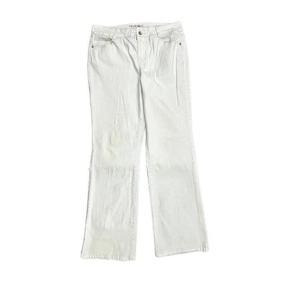Style & Co bootcut Back Flap Pockets Women's size 10 White Denim jeans - Picture 1 of 4